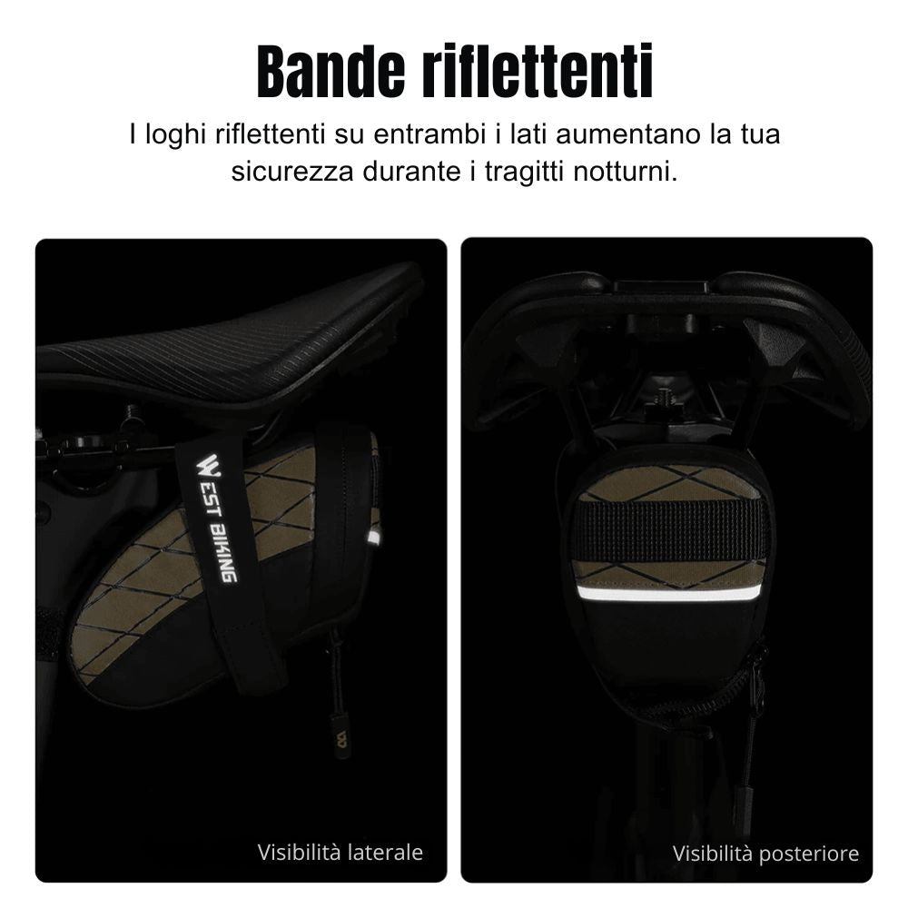 Cyclonix IT - Borsa sottosella leggera e sicura – SaddleSwift™