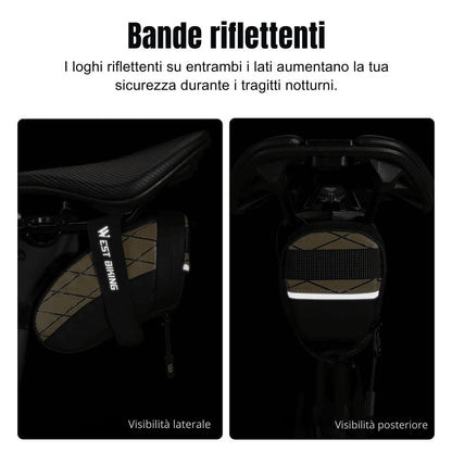 Cyclonix IT - Borsa sottosella leggera e sicura – SaddleSwift™