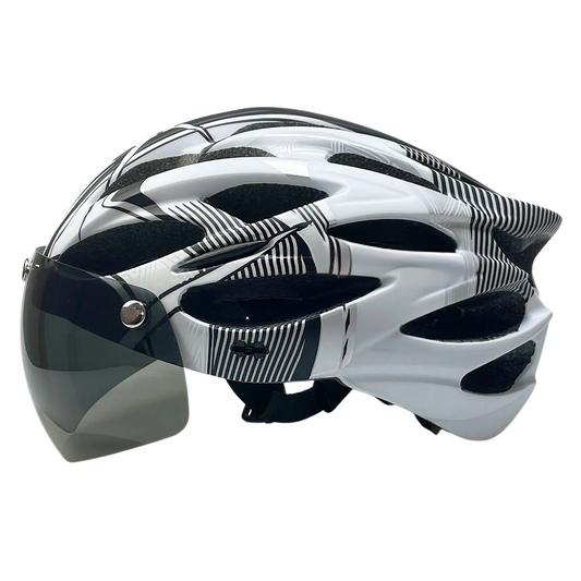 Cyclonix IT - Casco da bici con visiera rimovibile e LED – CycloGuard™ (design)