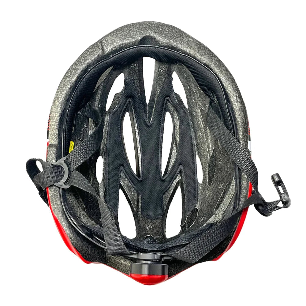 Cyclonix IT - Casco da bici con visiera rimovibile e LED – CycloGuard™ (rosso)