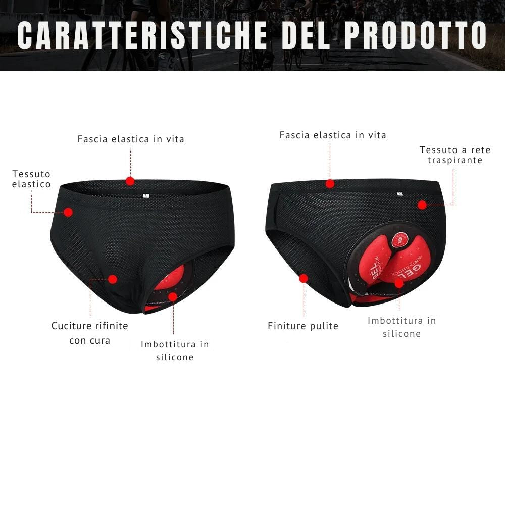 Cyclonix IT - Intimo da ciclismo con imbottitura in gel 5D – GelCush™