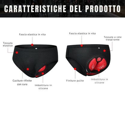 Cyclonix IT - Intimo da ciclismo con imbottitura in gel 5D – GelCush™