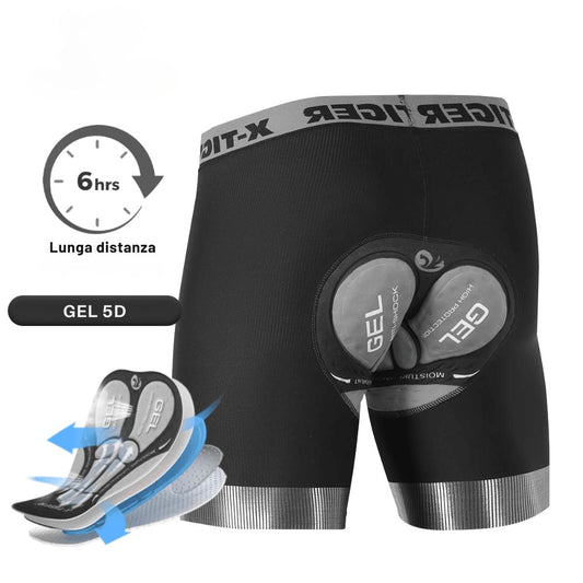 Cyclonix IT - Intimo da ciclismo con imbottitura in gel 5D – RideGuard™