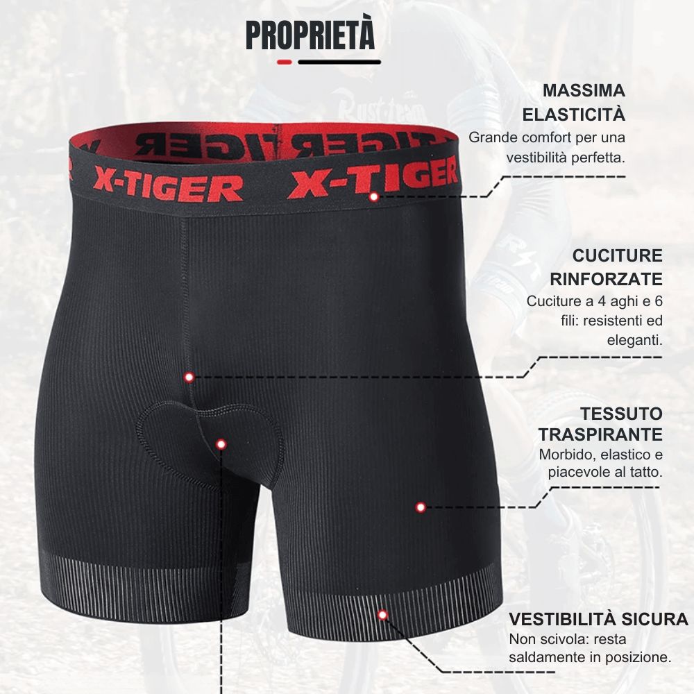 Cyclonix IT - Intimo da ciclismo con imbottitura in gel 5D – RideGuard™
