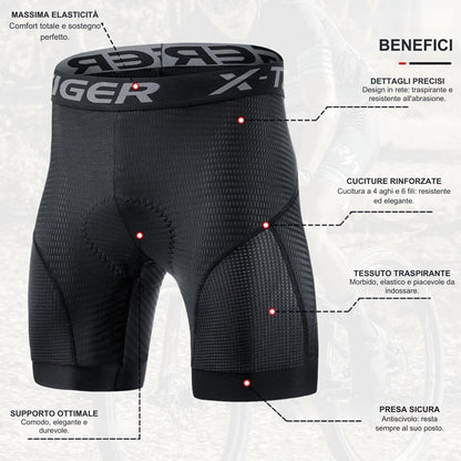 Cyclonix IT - Intimo da ciclismo con imbottitura in gel 5D – VeloShield™
