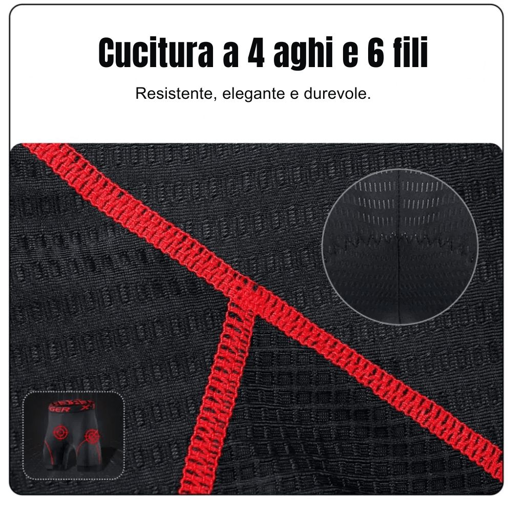 Cyclonix IT - Intimo da ciclismo con imbottitura in gel 5D – VeloShield™