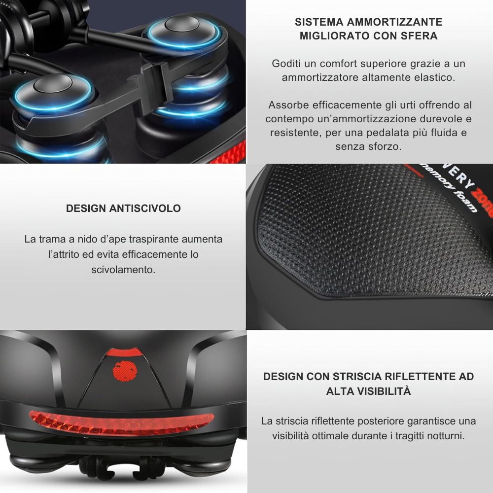 Cyclonix IT - Sella da bici ultra comfort – CycloSoft™