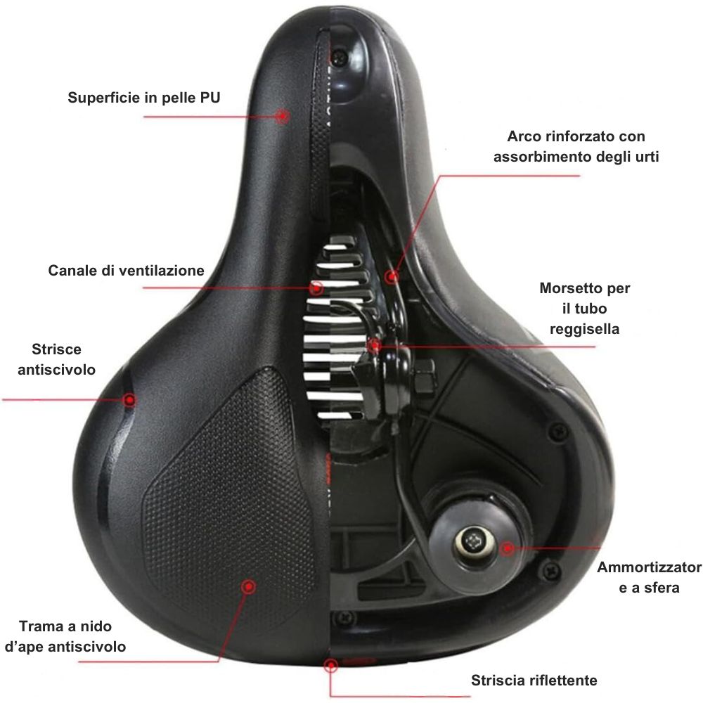 Cyclonix IT - Sella da bici ultra comfort – CycloSoft™